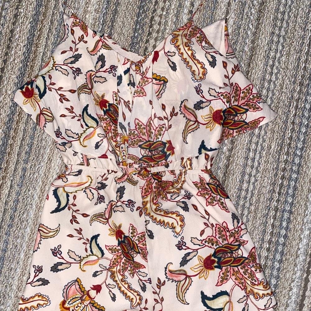 Floral short romper